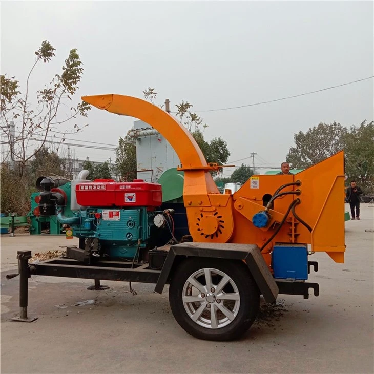 Diesel Engine Dual Hydraulic Feeding Wood Chipper
